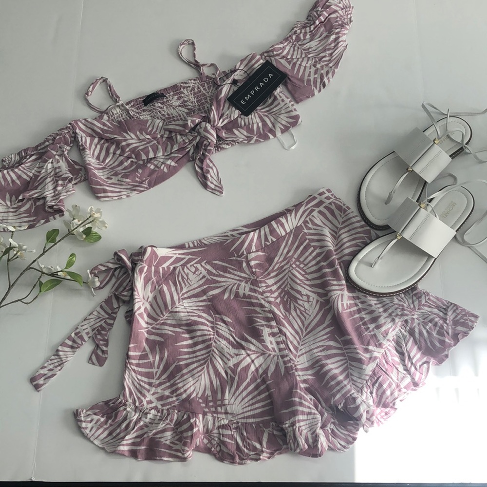 Emprada tropical print Lilac set- Sz:S